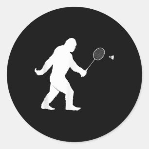 Adesivo Pé Grande Jogando Badminton Chuttle Engraçado Badm