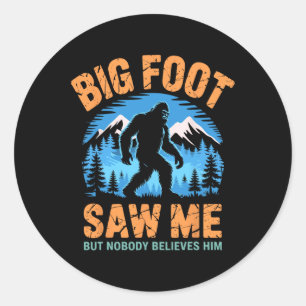 Adesivo Pé Grande Me Viu Piadas Sasquatch Retro Pé Grande