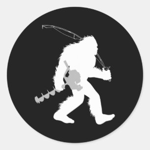 Adesivo Pé Grande Pé Pescador De Gelo Yeti Com Perfuração