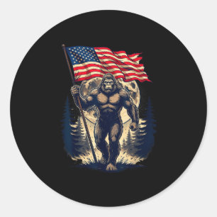 Adesivo Pé grande sasquatch bigfoot bandeira americana pat