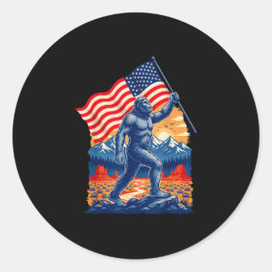 Adesivo Pé grande sasquatch bigfoot bandeira americana pat