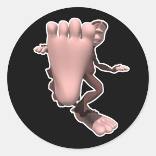 Adesivo pé grande sasquatch engraçado
