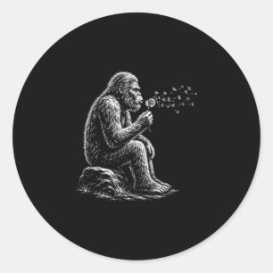 Adesivo Pé-grande soprando desejos dente-de-leão sasquatch