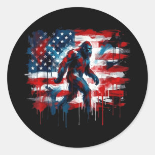 Adesivo Pé-grande usa bandeira americana sasquatch patriót