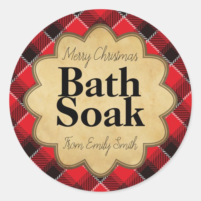 Adesivo Pé Negra-Xadrez Negra Natal Soak Ou Scrub (Frente)