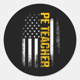 Adesivo Pe Physical Education Teacher Flag Gifts Men Women