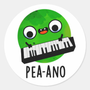 Adesivo Pea-ano Funny Music Veggie Pea Pun