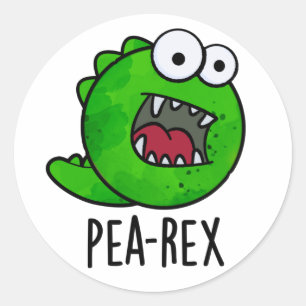 Adesivo Pea Rex Funny Dinosaur Veggie TRex Pun