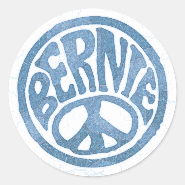 Adesivo Peace Bernie dos anos 60 (Frente)