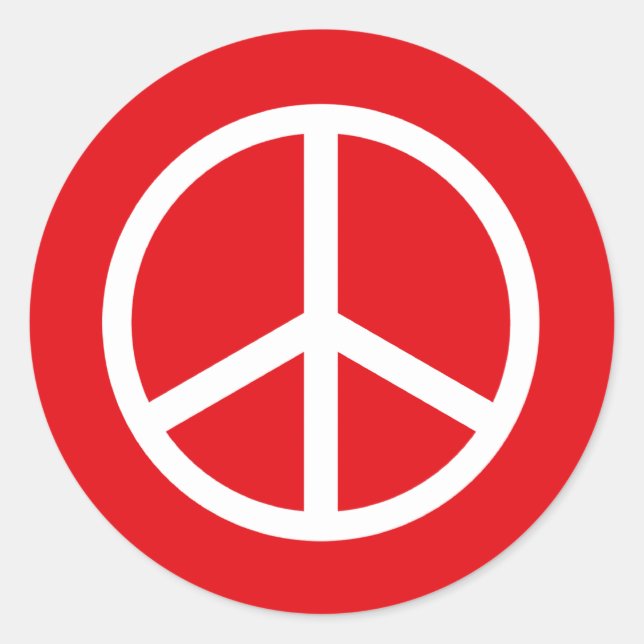 Adesivo PEACE de Natal de pop Art (Frente)