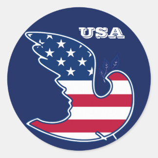 Adesivo Peace Dove USA Patriotic Design