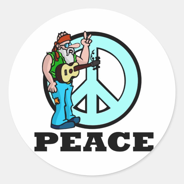 Adesivo Peace Hippie (Frente)