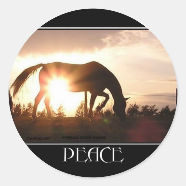 Adesivo PEACE Horse Stickers (Frente)