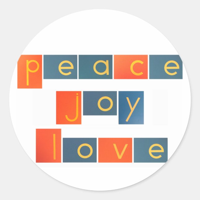 Adesivo PEACE JOY LOVE Sandpaper Letters (Frente)