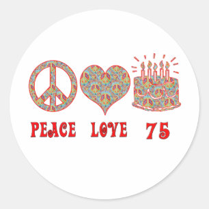 Adesivo Peace Love 75