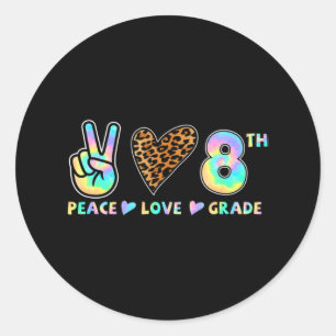 Adesivo Peace Love 8.º Squad de volta ao Professor