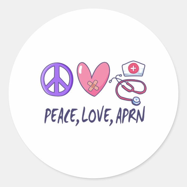 Adesivo Peace Love APRN (Frente)