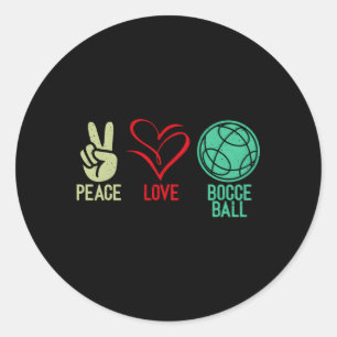 Adesivo Peace Love Bocce Ball