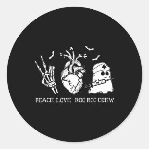 Adesivo Peace Love Boo Boo Crew Nur