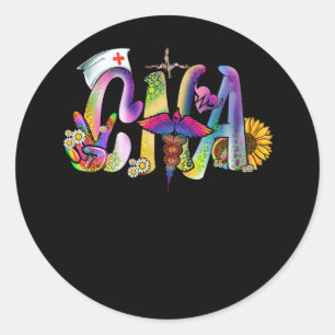 Adesivo Peace Love CNA Enfermeira certificada por enfermei