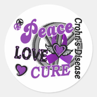 Adesivo Peace Love Cure 2 Crohn's Disease