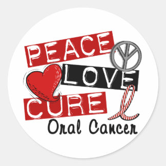 Adesivo Peace Love Cure Oral Cancer