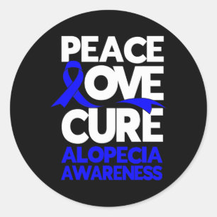 Adesivo Peace Love Cure Support Alopecia Sensibilização Fr