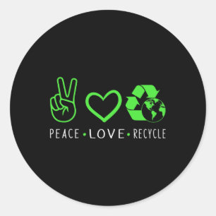 Adesivo Peace Love Earth Day Engraçado Professores de cita