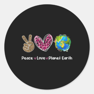Adesivo Peace Love Earth Day Save Our Planet Environment P