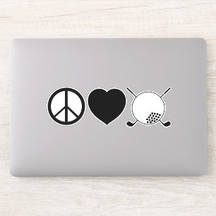 Adesivo Peace Love Golf Vinyl Sticker
