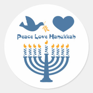 Adesivo Peace Love Hanukkah
