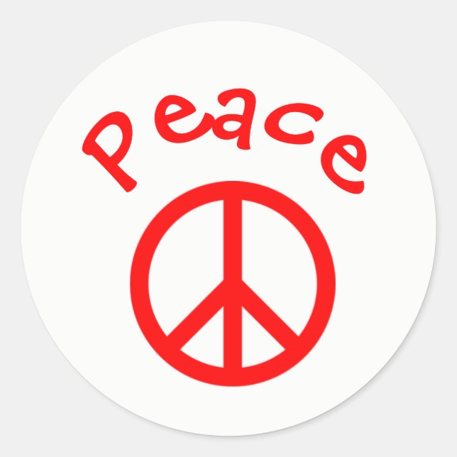 Adesivo Peace, Love, Joy Peace Sign - Circle Sticker (Frente)