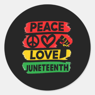 Adesivo Peace Love Juntede 19 de junho de 1865 Men Women K
