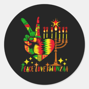 Adesivo Peace Love Kwanzaa African American Heritage Happy