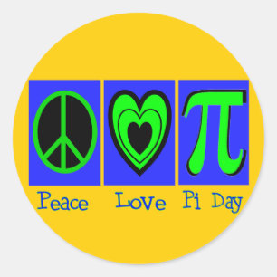 Adesivo Peace Love Pi Day