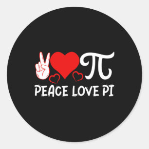 Adesivo Peace Love Pi I Pi - Símbolo I Pi