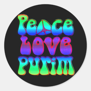 Adesivo Peace Love Purim