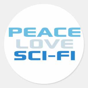 Adesivo Peace Love Sci-Fi