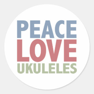 Adesivo Peace Love Ukuleles