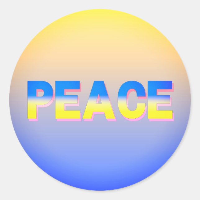 Adesivo PEACE mantém-se livre para a Ucrânia (Frente)