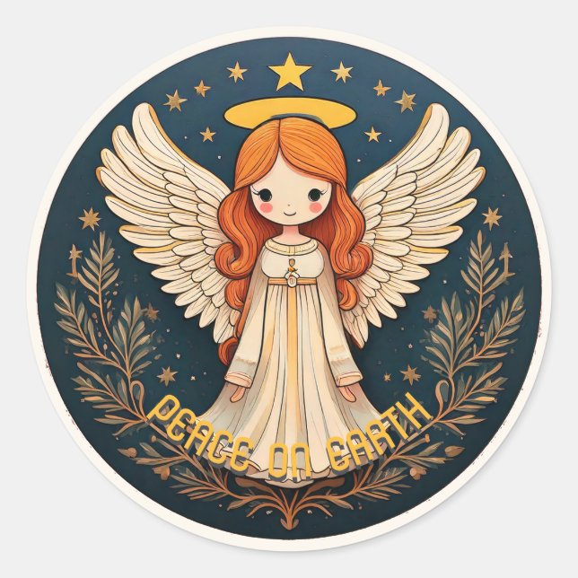 Adesivo Peace on Earth Christmas Angel ID1082 (Frente)