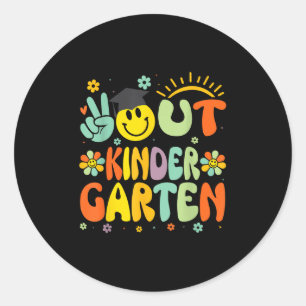 Adesivo Peace Out Kindergarten Cl De 2025 Adeus Graduati