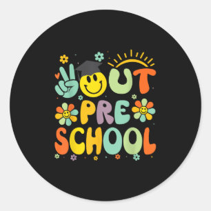 Adesivo Peace Out Preschool Cl De 2025 Goodbye Graduation