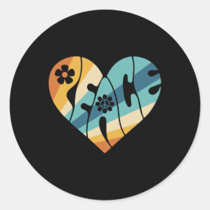 Adesivo PEACE SIGN LOVE 60s 70s Groovy Hippie Costume Hall