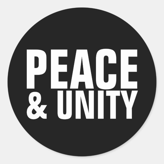 Adesivo PEACE & UNITY Sticker (Frente)