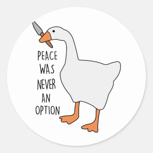 Adesivo Peace was never an option , Funny animal  (Frente)