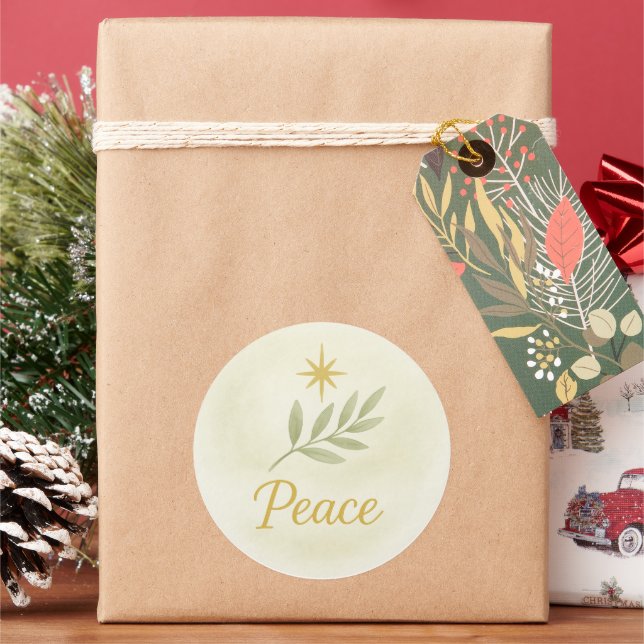 Adesivo “Peace” Watercolor Christmas Sticker (Feriado)