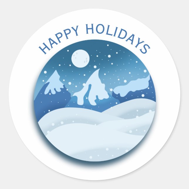 Adesivo Peaceful Frosted Landscape Custom (Frente)