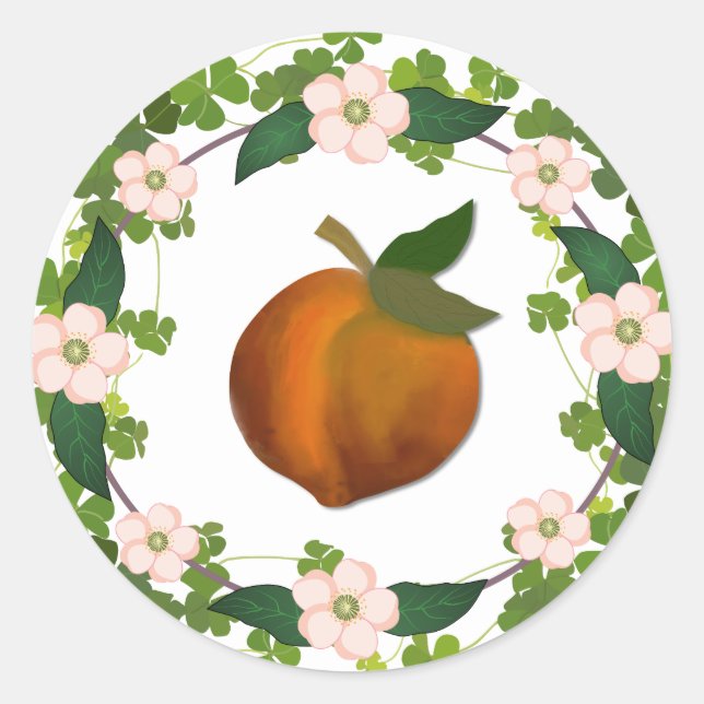 Adesivo Peach Blossom Wreath (Frente)