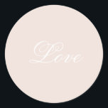 Adesivo Peach Blush Love Sempre Casamento<br><div class="desc">Casamento de Peach Blush para sempre e sempre adoro guardanapos personalizados. Substituir texto para qualquer ocasião</div>